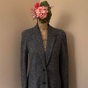 Vince Black and Gray Herringbone Blazer